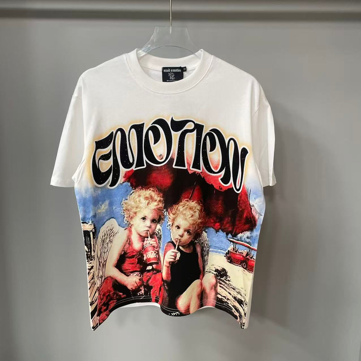 Mixed Emotion Angel Cherub Graphic Tee