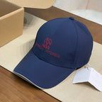 Brunello Cucinelli Men's Embroidered Logo Solid Colour Cotton Baseball Cap Hat (contact Customer Service For Colour Selection) #76787