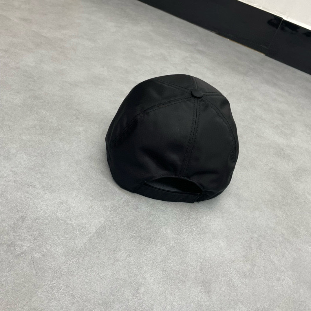 Prada Men's Logo Embroidery Pattern Printed Solid Color Nylon Duck Cap Hat #75813