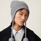 MiuMiu Wool and Cashmere Hat Gray #334924