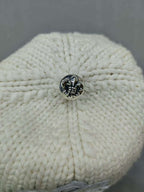 Chrome Hearts 925 Silver Accessories Black And White Two-Color Leather Scout Flower Knitted Cashmere Cold Hat #328755