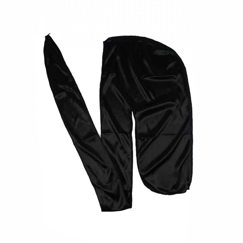 Opium Men's Spring And Summer High Street Trend Hip-hop Hat Playsongs Solid Color Long-tail Tie Hip-hop Turban Hat Head Wrap Hat Ngvp #2488