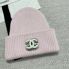 Chanel Women's Fall/Winter Casual Fashion Solid Color Double C Knit Cashmere Hat Hat Accessories #78628