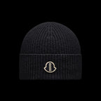 Moncle X Rickowen Men's and Women's Black Cashmere Pompom Hat Cap #97923