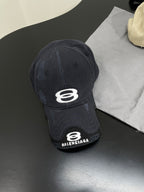 Balenciaga Men's and Women's Solid Color Embroidered Logo Design Cotton Duck Cap Hat #75236