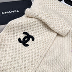 Chanel Knitted Cashmere Scarf Hat #96643