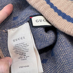 Gucci GG Knit Cashmere Hat Jacquard Tassel Scarf Set Suit #97289