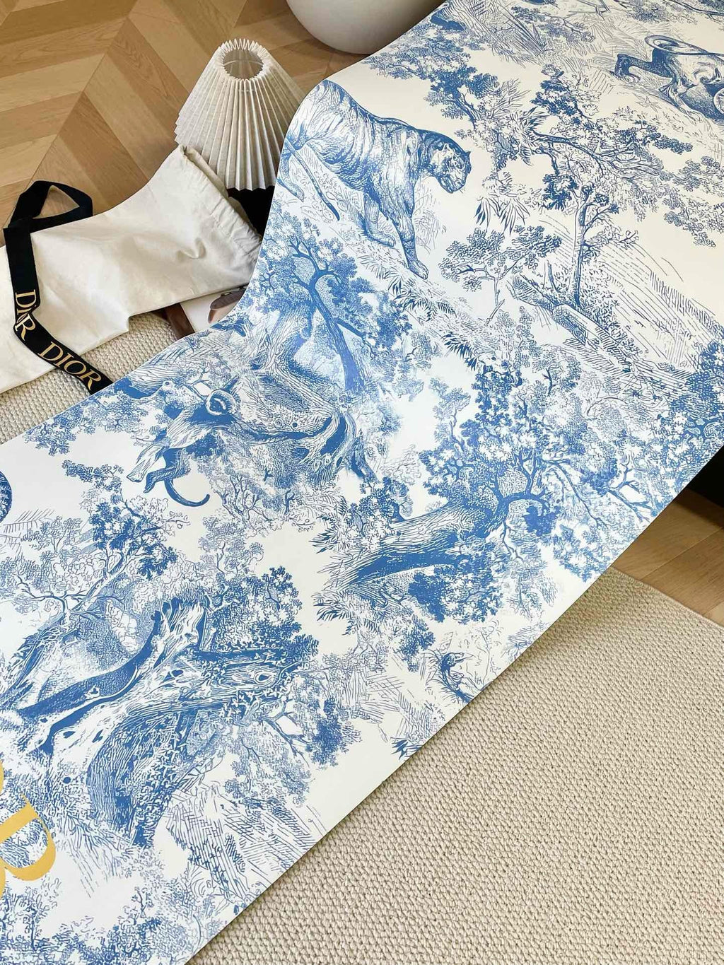 Toile de Jouy Yoga Mat
