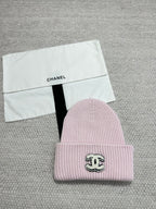 Chanel Women's Fall/Winter Casual Fashion Solid Color Double C Knit Cashmere Hat Hat Accessories #78628