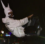 Anonymous Club Shayne Oliver White Devil Horns Leather Cap Playboicarti Same High Street Trend Punk Style Hip Hop Cap  Men's Women's  Hats Ngvp #1498