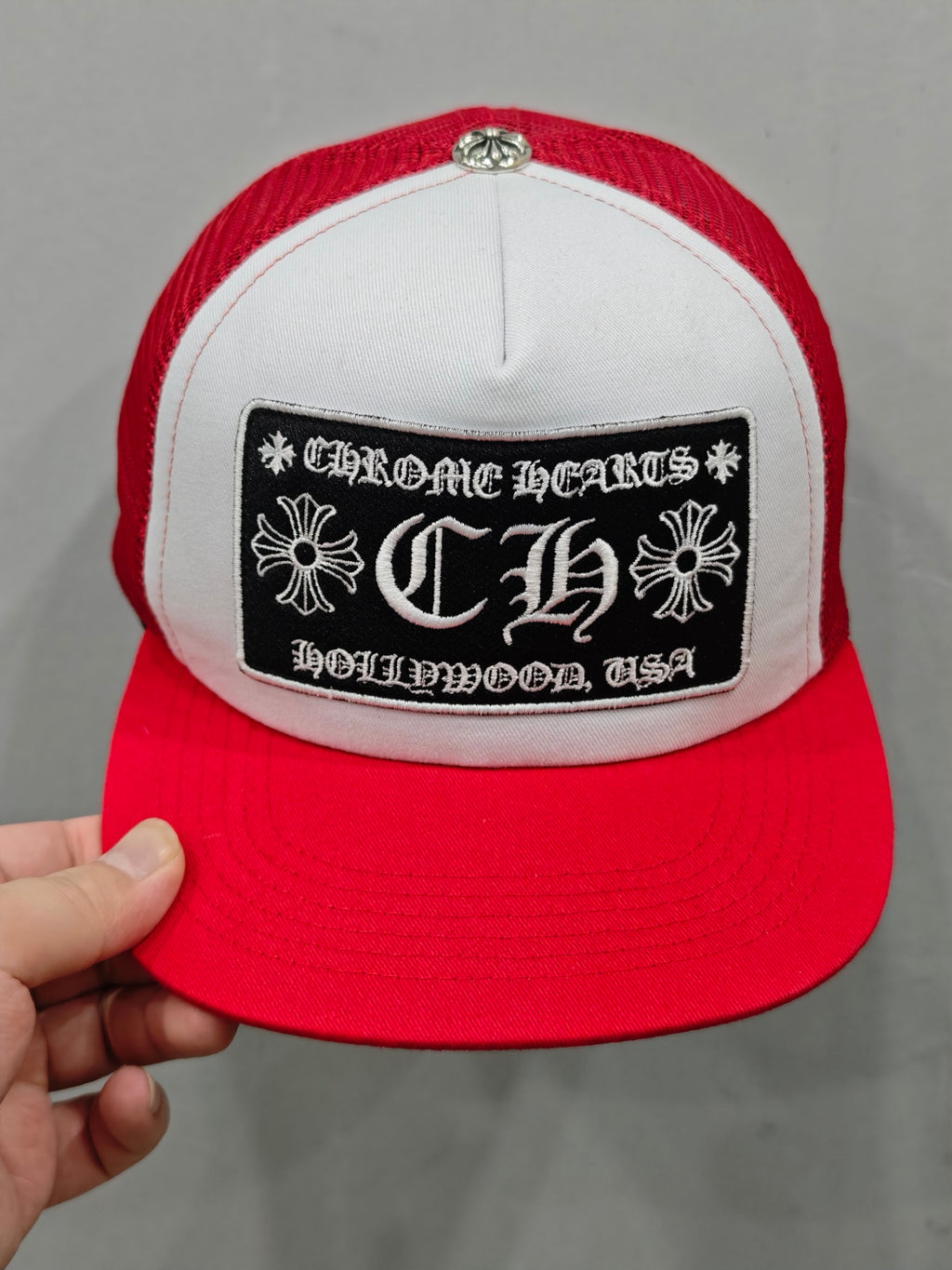 Chrome Hearts Men's Women's Black Letter Embroidered Hip Hop Baseball Cap Casual Duck Tongue Hat #76461
