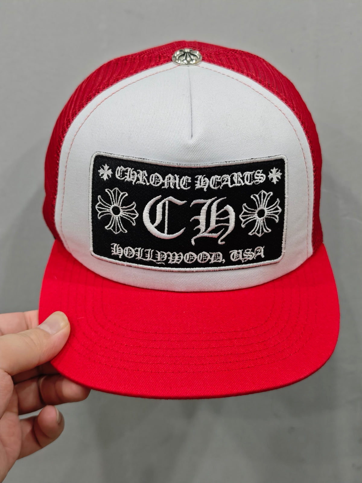 Chrome Hearts Men's Women's Black Letter Embroidered Hip Hop Baseball Cap Casual Duck Tongue Hat #76461