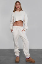 DOVE PLUS SIZE Plush Fleece High Waist Sweatpants