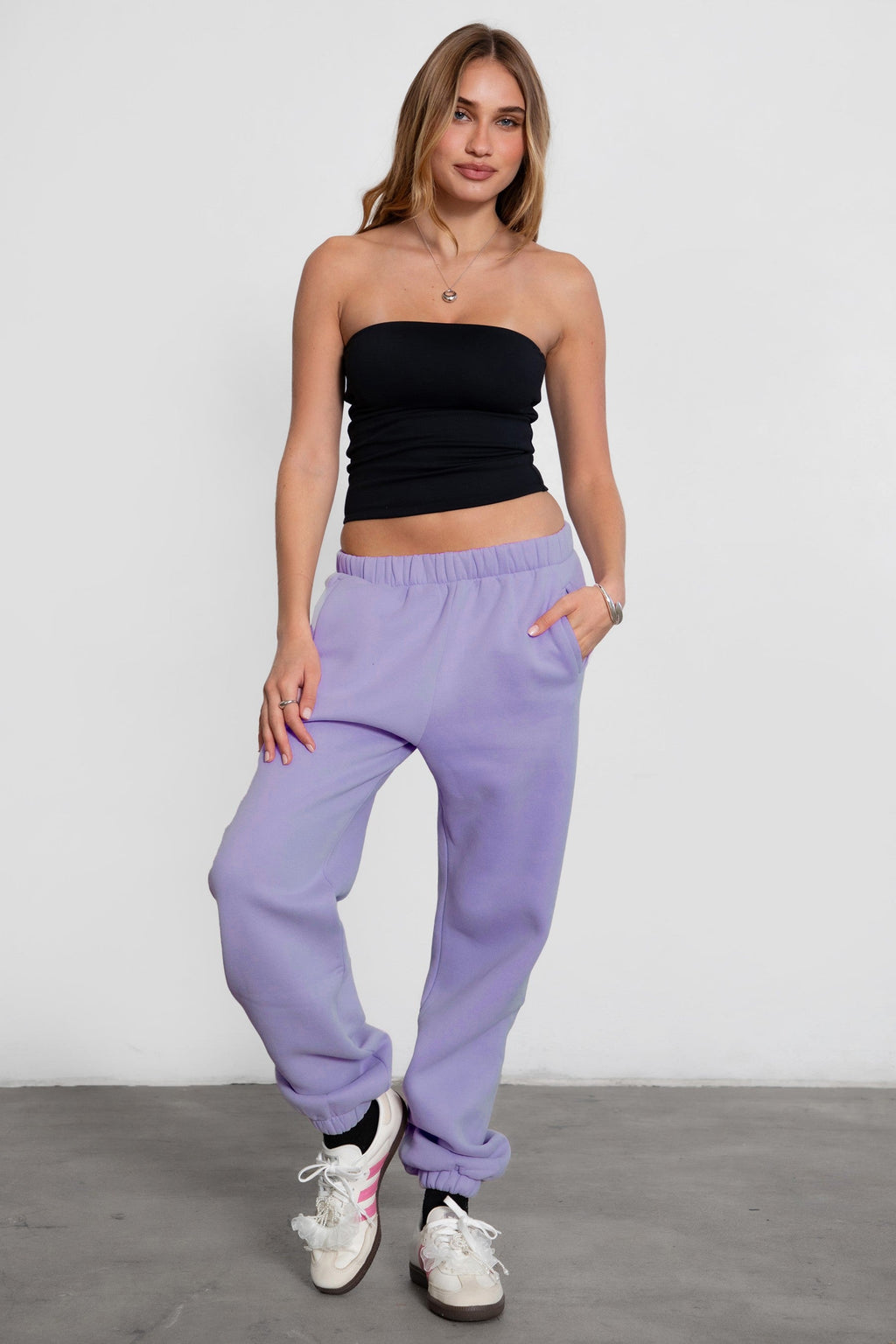 DOVE PLUS SIZE Plush Fleece High Waist Sweatpants