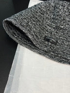 CHANEL Cloche Hat Cotton Mixed Fibers Metal Black White Gold #387336