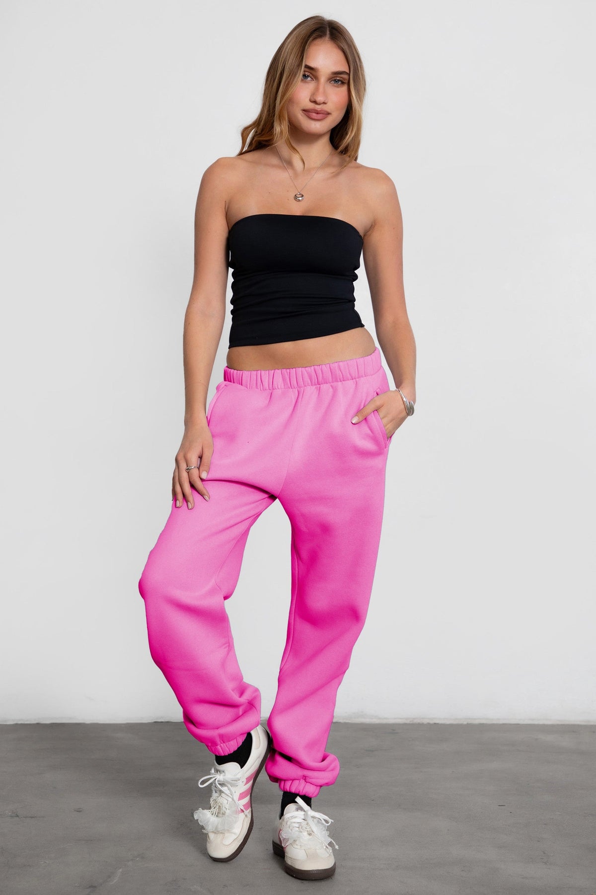 DOVE PLUS SIZE Plush Fleece High Waist Sweatpants