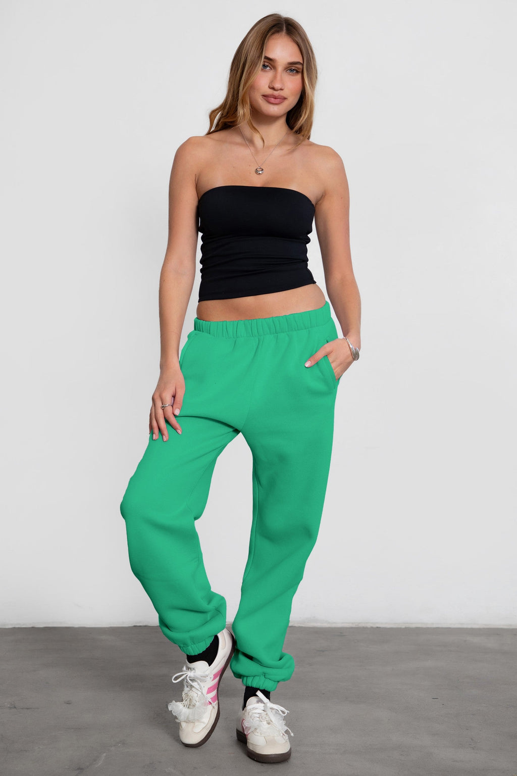 DOVE PLUS SIZE Plush Fleece High Waist Sweatpants