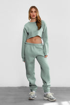 DOVE PLUS SIZE Plush Fleece High Waist Sweatpants