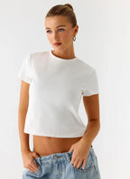 Lamont Baby Tee - White