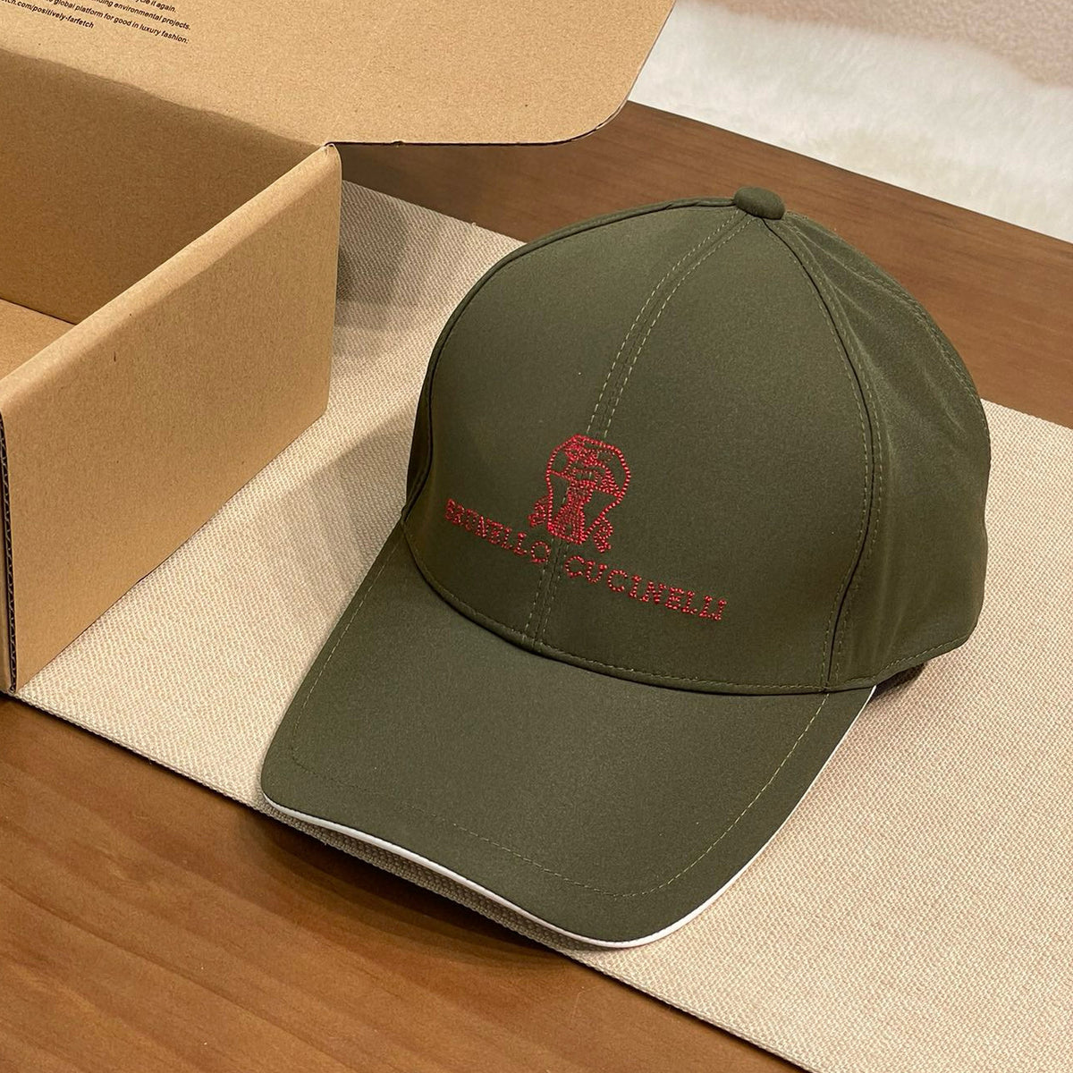 Brunello Cucinelli Men's Embroidered Logo Solid Colour Cotton Baseball Cap Hat (contact Customer Service For Colour Selection) #76787