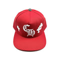 Chrome Hearts Men's Cross Leather-covered Embroidered Letter Print Trendy Baseball Cap Hat #77444