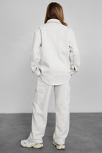 Hana Plush Fleece Cargo Pants