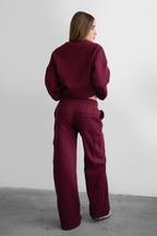 Hana Plush Fleece Cargo Pants
