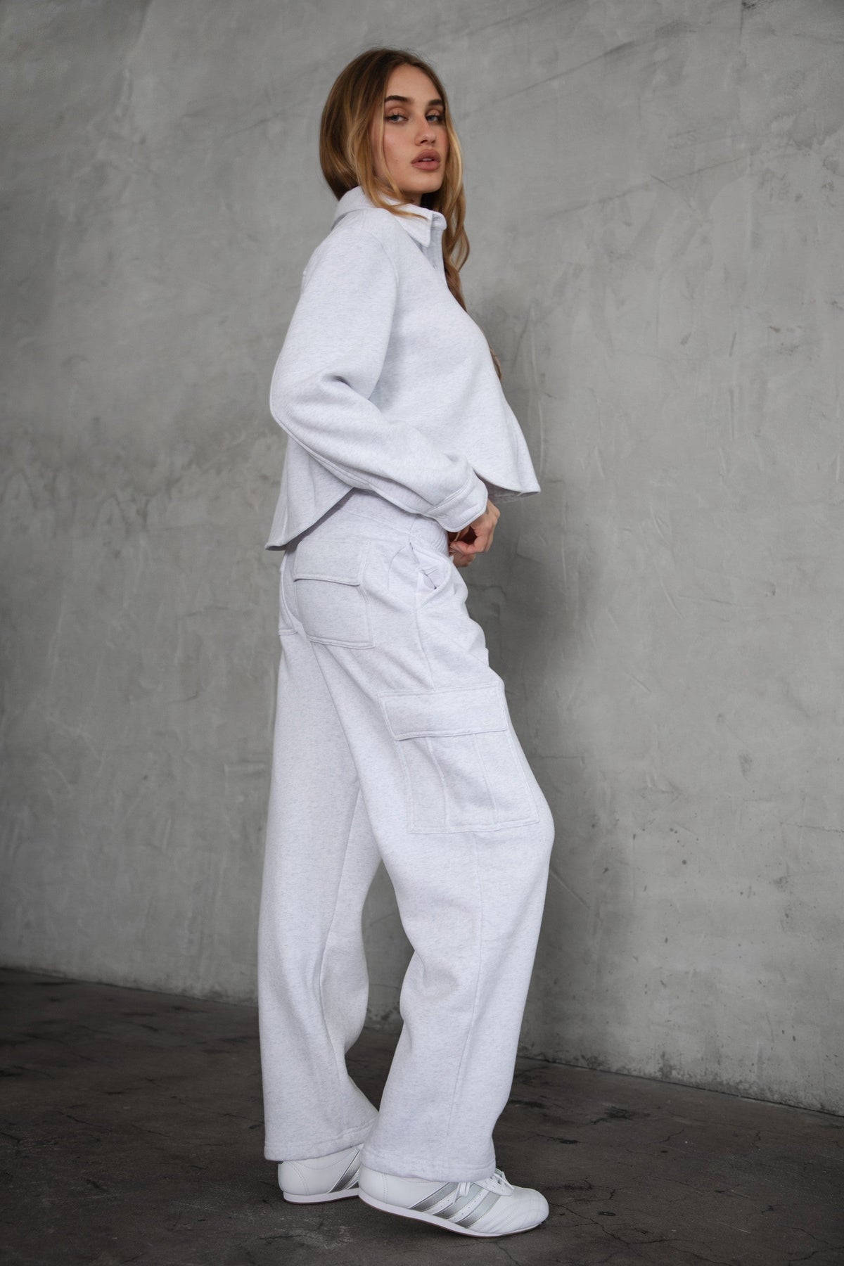 Hana Plush Fleece Cargo Pants