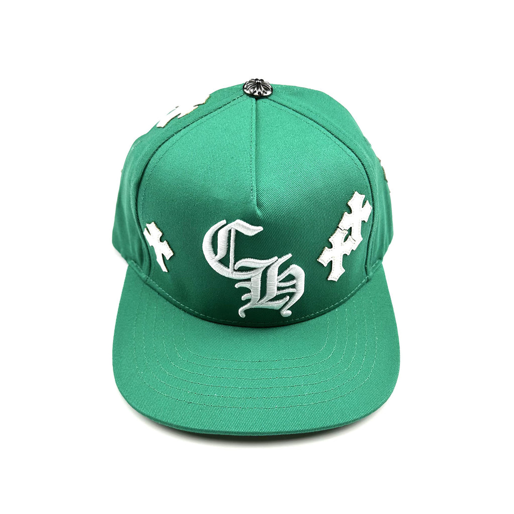 Chrome Hearts Men's Cross Leather-covered Embroidered Letter Print Trendy Baseball Cap Hat #77444