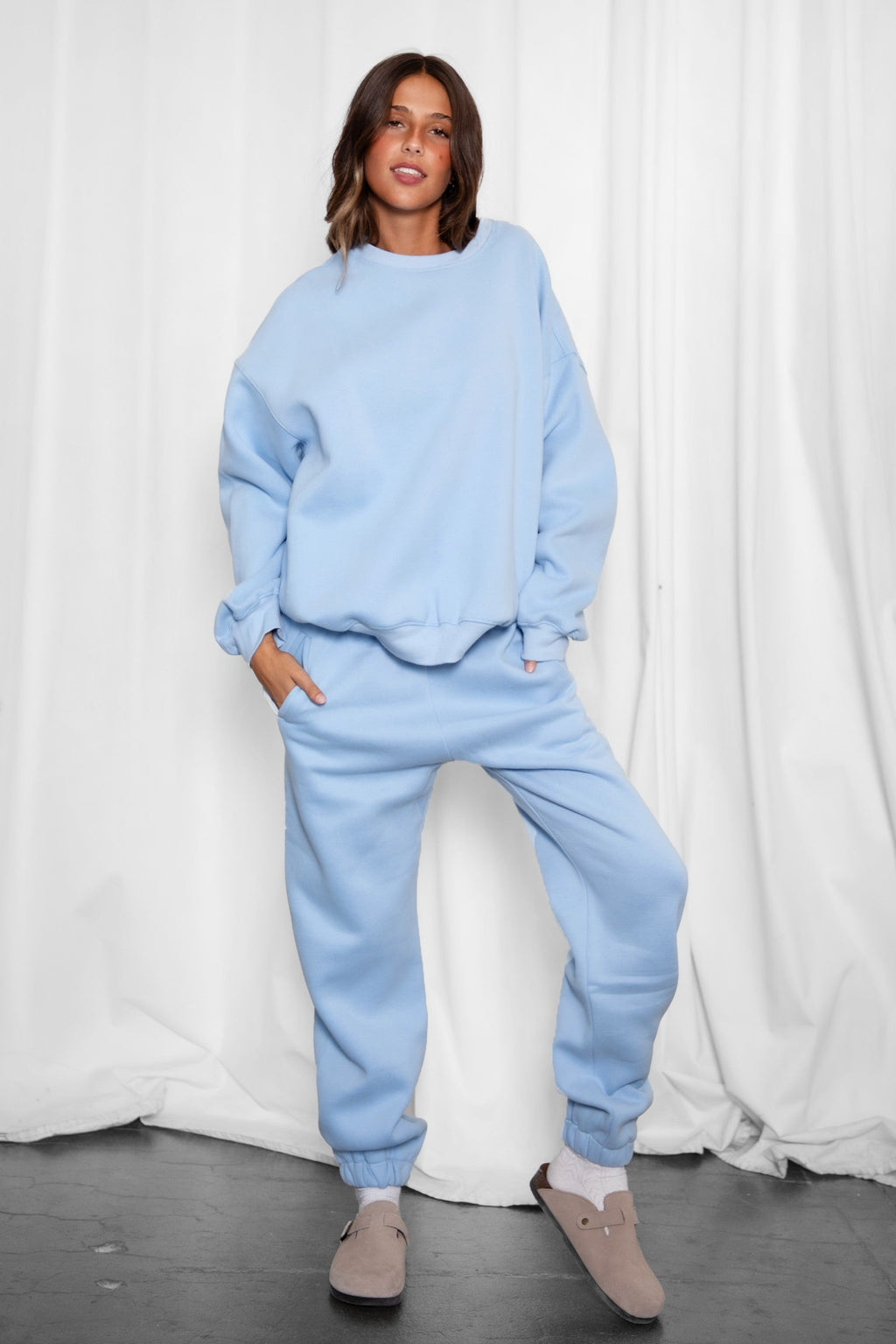 DOVE PLUS SIZE Plush Fleece High Waist Sweatpants