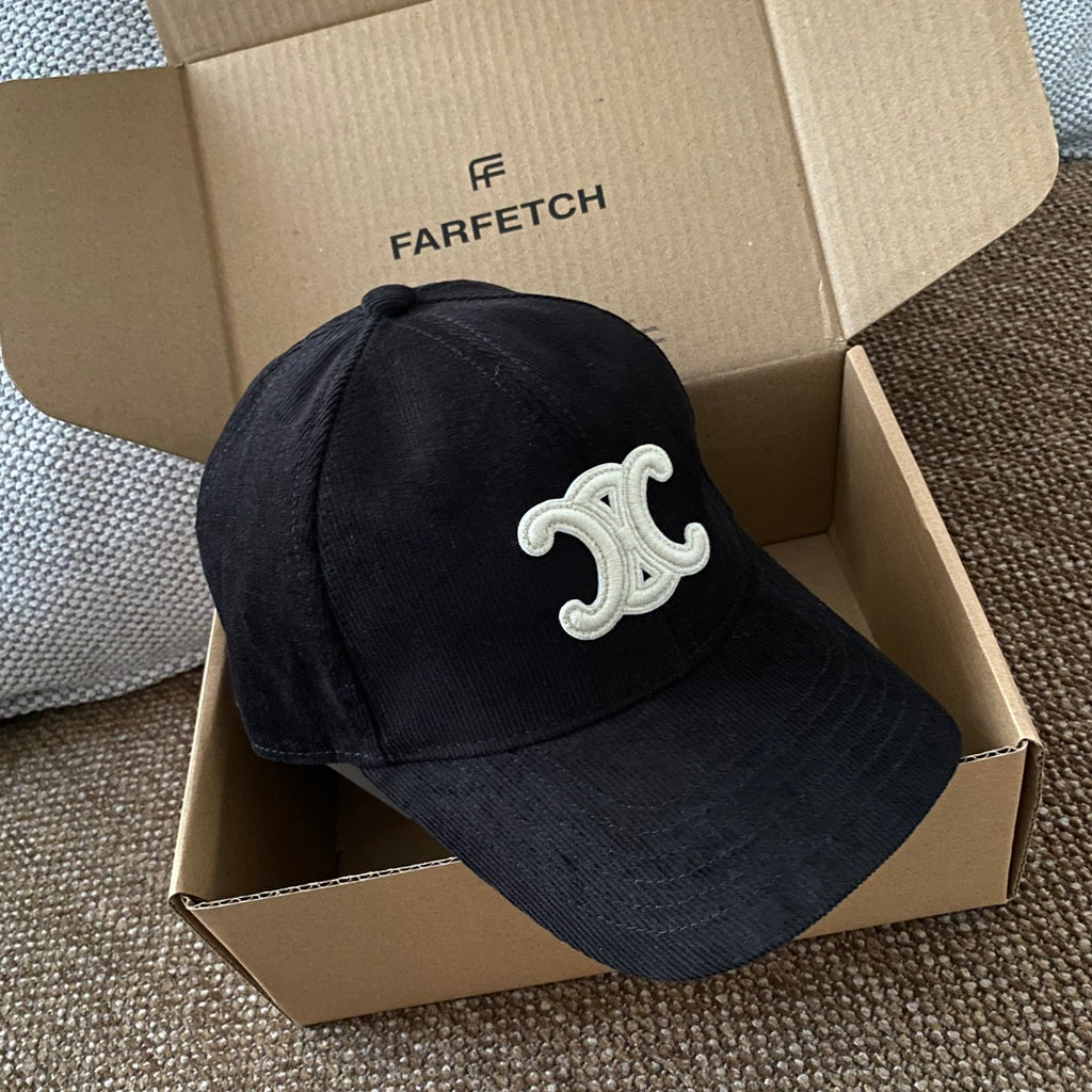 Celine Men Women Fashion Vintage Cowboy Letter Embroidery Baseball Cap Blue Casual Duck Hat #75683