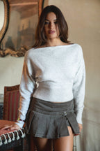 AURELLE Luxe Off Shoulder Knit Sweater Top