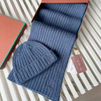 Loro Piana Cashmere Knit Hat Scarf Set #6664