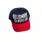 Billionaire Unisex Fashion Trend Color Blocked American Retro English Letter Print Mesh Baseball Cap Duckbill Hat Hat Accessories #78687
