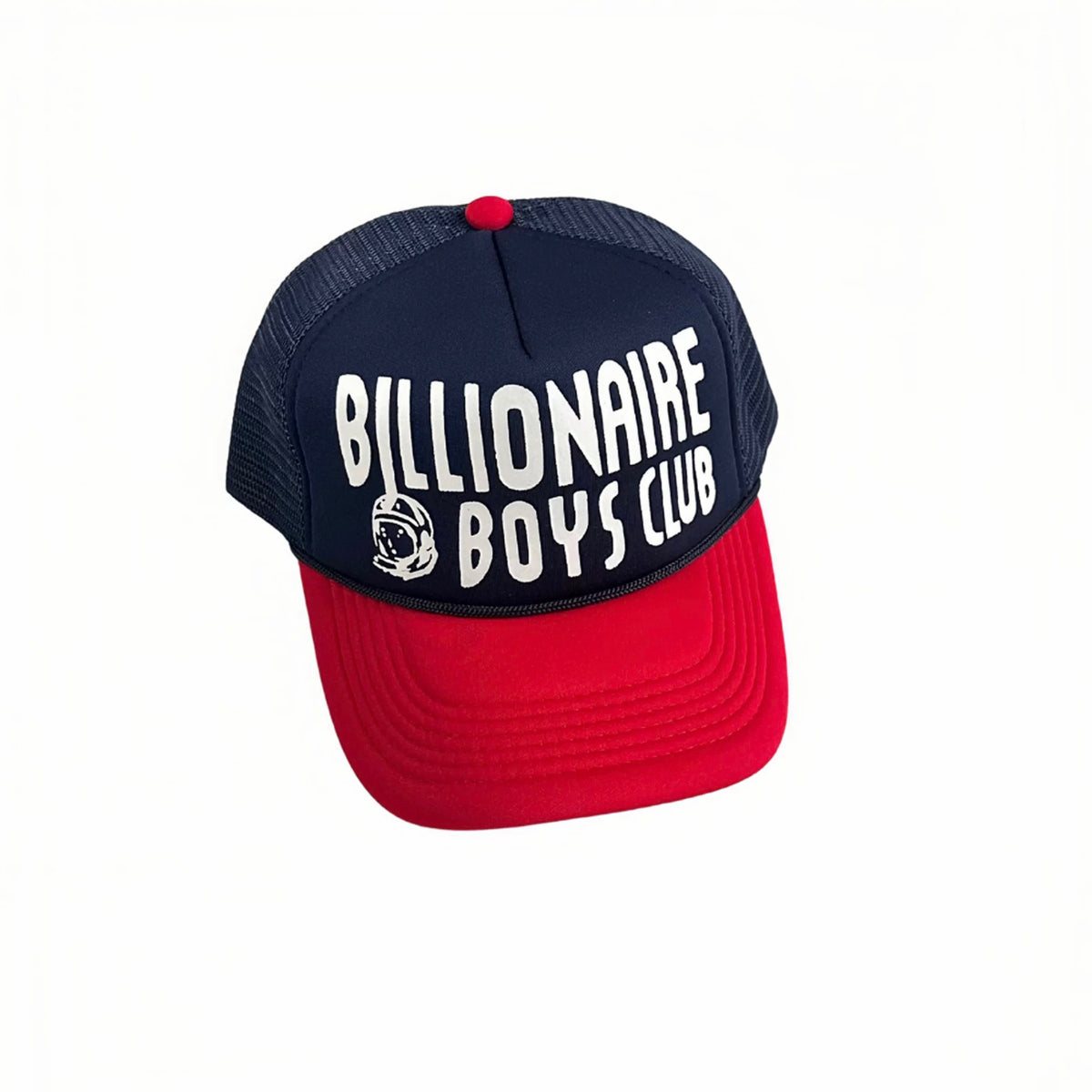 Billionaire Unisex Fashion Trend Color Blocked American Retro English Letter Print Mesh Baseball Cap Duckbill Hat Hat Accessories #78687