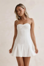 Daydream Diaries Strapless Mini Dress Off White