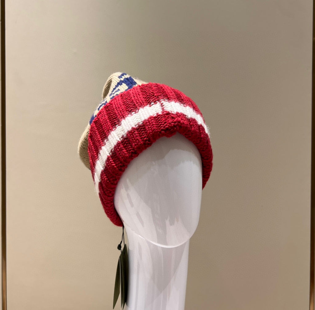 Gucci Multicolor Wool Cotton Hat #6695