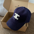Celine Men Women Fashion Vintage Cowboy Letter Embroidery Baseball Cap Blue Casual Duck Hat #75683