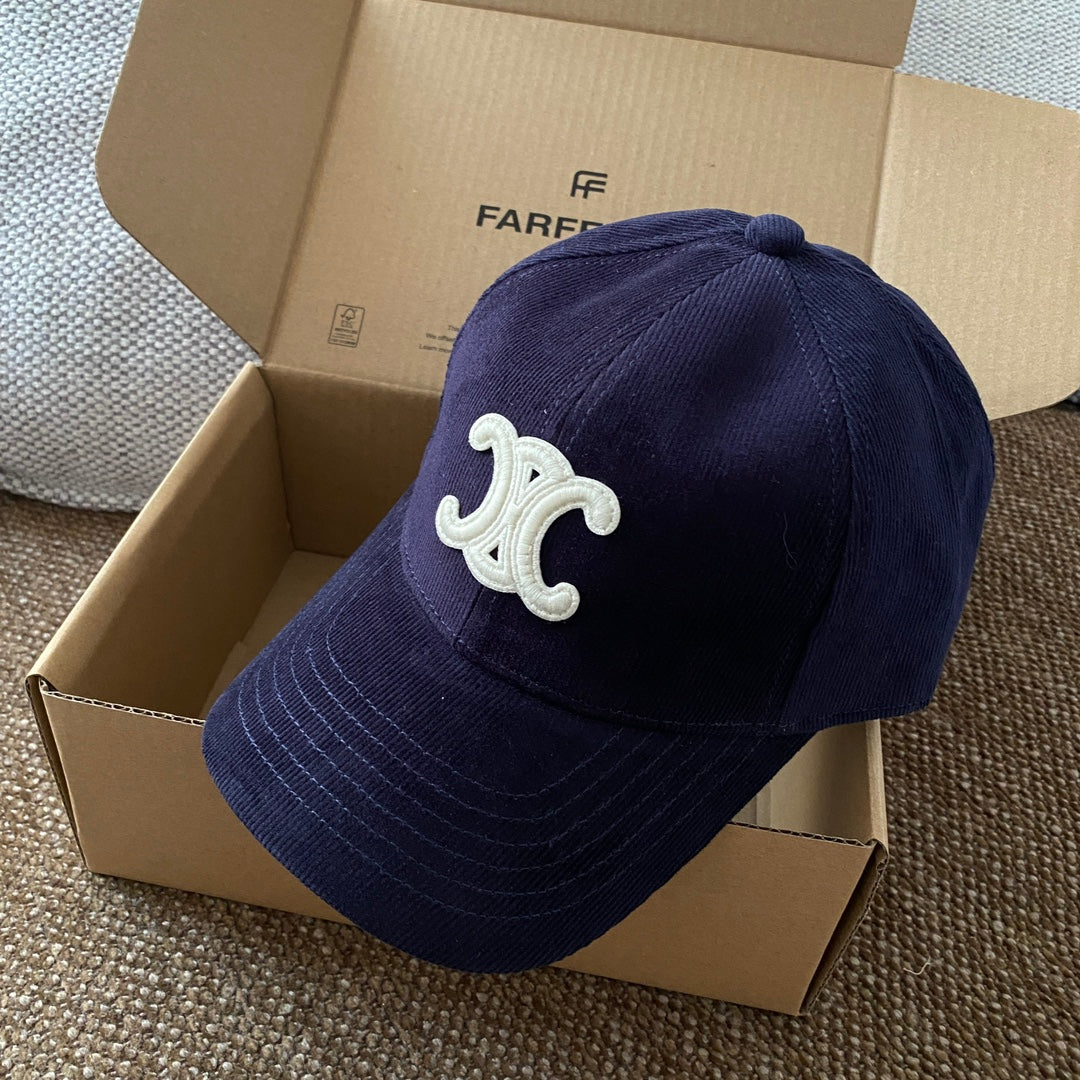 Celine Men Women Fashion Vintage Cowboy Letter Embroidery Baseball Cap Blue Casual Duck Hat #75683