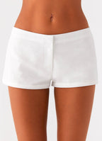 Coastline Mini Shorts - White
