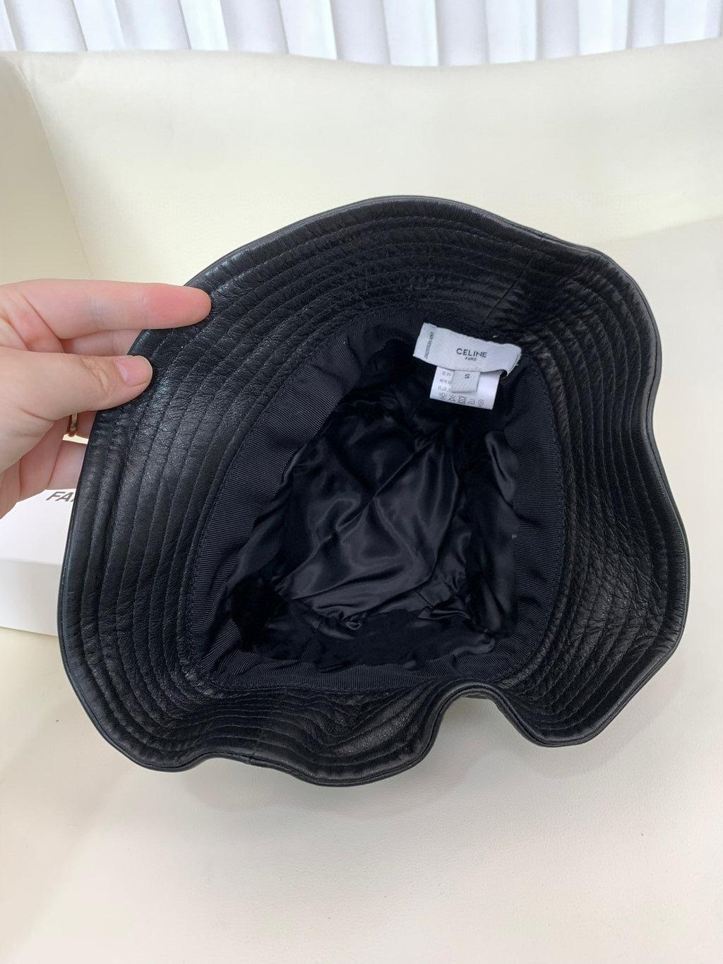 Celine Women's Leather Plaid Fisherman's Hat #96735