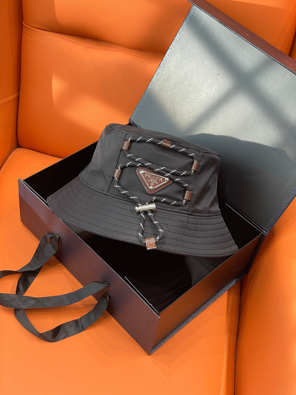 Prada Amber Prada Speedrock Re-nylon Bucket Hat #336740