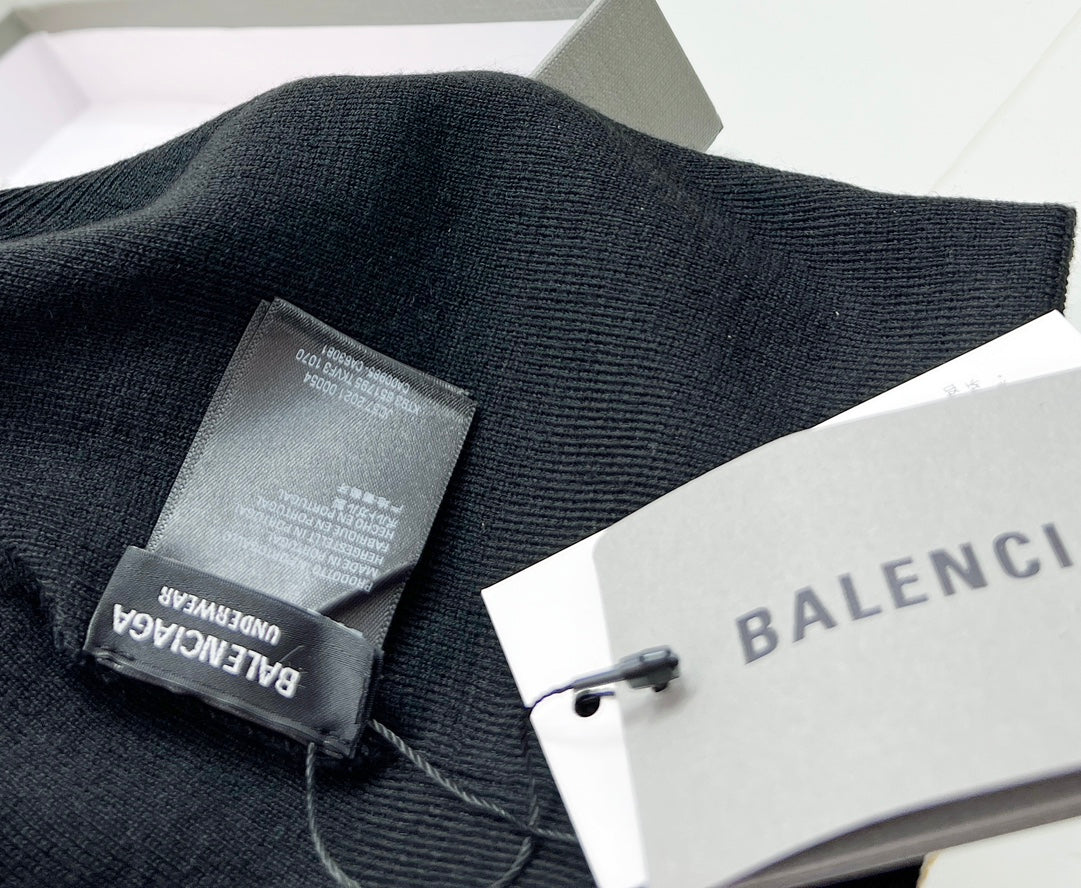 Balenciaga Women's Autumn and Winter Solid Color Knitted Warm Fleece Hat Cap #73784