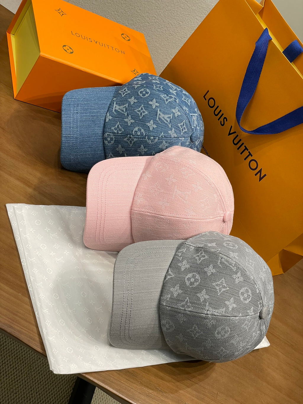 Louis Vuitton Three Baseball Caps Retro Trend Monogram Pattern Fashion Casual Baseball Hat Exquisite Embroidery Cap #81621