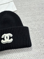 Chanel Women's Fall/Winter Casual Fashion Solid Color Double C Knit Cashmere Hat Hat Accessories #78628