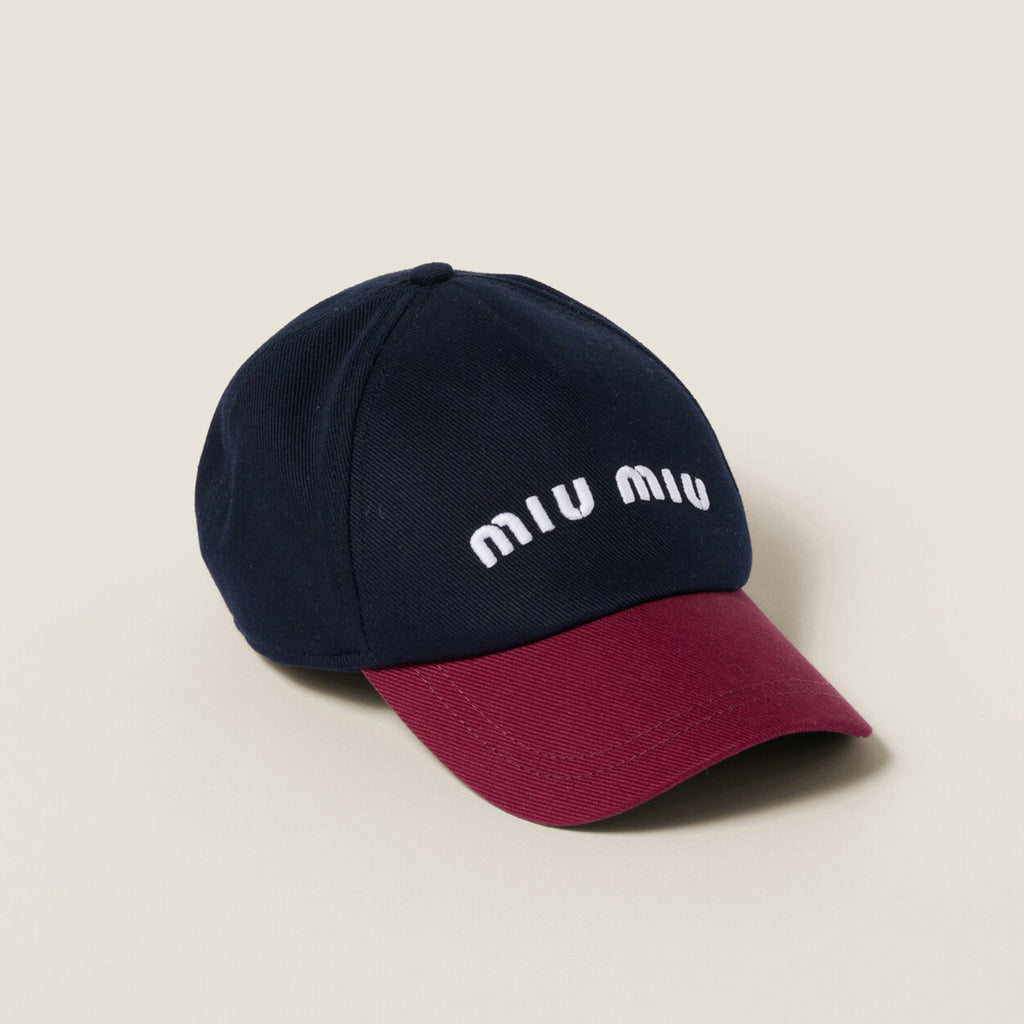 MiuMiu Men's and Women's Colorblocking Embroidered Lettered Duck Hat Cap #76282