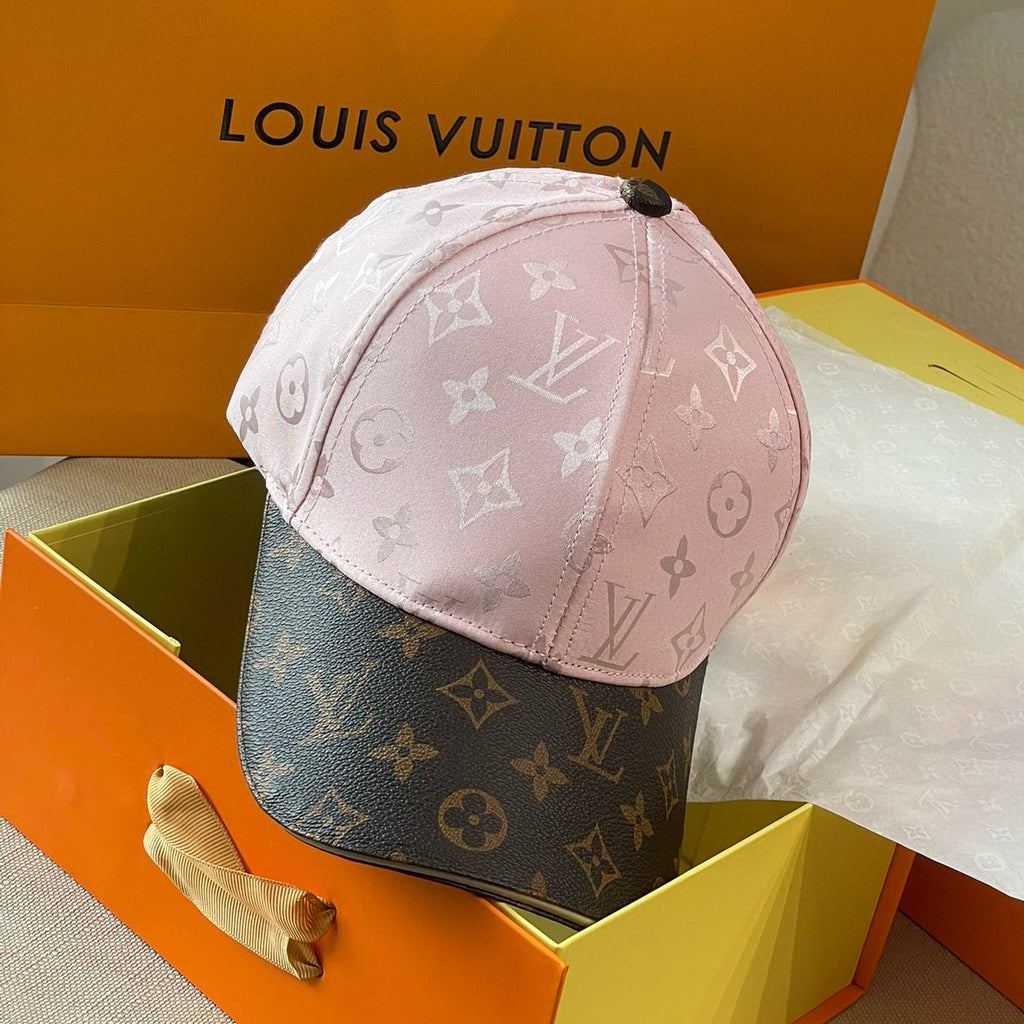Louis Vuitton LV GET READY Men's and Women's Logo Printed Nylon and Leather Baseball Cap Hat #75854