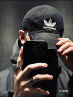 Balenciaga Adidas Cap In Blue Washed Embroidered Label Duck Hat #96243