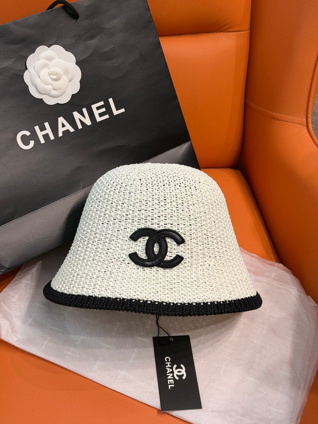 Chanel Woven Bucket Hat #385039