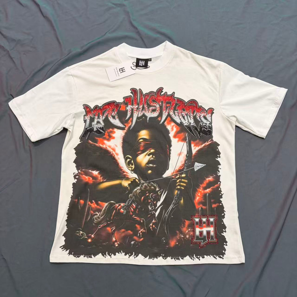 Mac Hustlers Angel Graphic Tee (White)